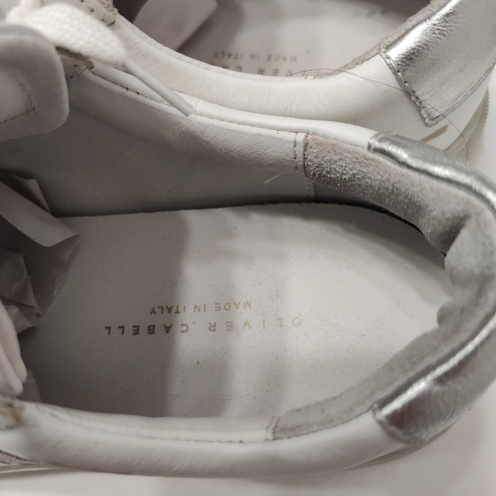 đ„°EUC Oliver Cabell Low 1 Vienna Distressed Look Leather Lace Up Sneaker Trainer - Picture 8 of 16